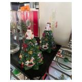 Two Spode Holiday Tree Figurines