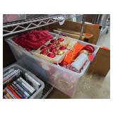 Large Bin of Holiday Decorations