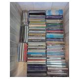 Large Assortment of Music CDs in Plastic Bin