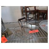 Metal Serving Tray with Decorative Markings