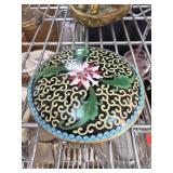 Decorative Cloisonne-Style Lidded Dish