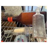 Three Vintage Glass Bottles