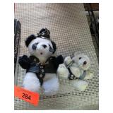 Two Plush Bear Toys With Chains