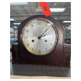 Enfield Art Deco Mantel Clock with Wooden Case