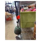 Rustic Green Patina Metal Bell With Hook
