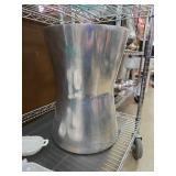 Polished Metal Hourglass-Shaped Table