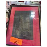 Framed Westminster Abbey Etching