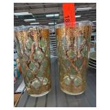 Gold-Accented Glass Tumblers