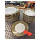Gold-Accented Dinnerware Set