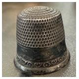Sterling Thimbles with Decorative Patterns