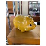 Vintage Yellow Piggy Bank