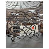Black Wrought Iron Scroll Design Rack