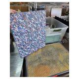 Two Abstract Artworks with Multicolor Designs