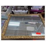 Ornate Framed Mirror With Decorative Border