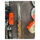 Fixed-Blade Knife with Wooden Handle