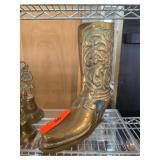 Gold-Colored Cowboy Boot Figurine
