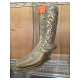 Decorative Brass Cowboy Boot Statue