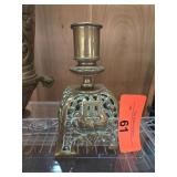 Ornate Brass Candlestick with Filigree Design