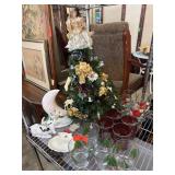 Christmas Decorations and Glassware Assortment