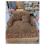 Oversized Armchair with Decorative Cushion