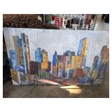 Framed Modern Cityscape Wall Art