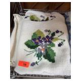 Floral Crochet Blanket with Grape Design