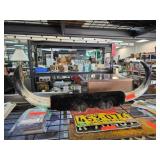 Mounted Bull Horns with Faux Fur Base