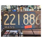 Massachusetts 1929 License Plate