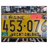 Maine 72-73 Vacationland License Plate