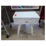 White Single-Drawer Side Table