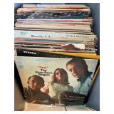 Vinyl Records in Plastic Bin