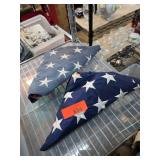 Two Folded American Flags
