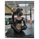 Sterling Silver Over Obsidian Seated Figure