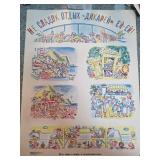 Soviet-Era Travel Poster with Illustrations