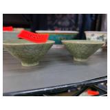 Green Crackle-Glaze Bowls