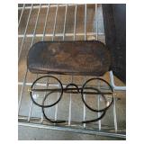 Round Black Glasses with Case