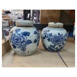 Blue and White Ceramic Jars