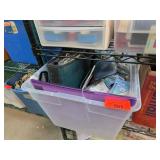 Crafting Supplies in Plastic Bin