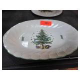 Nikko Japan Christmas Tree Oval Platter
