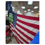 Large American Flag With Visible Stains