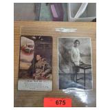 Two Vintage Postcards With Illustrations