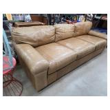 Henredon Leather Sofa with Cushioned Seats