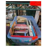 Books in Plastic Bin