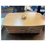 Longaberger Handwoven Basket With Lid