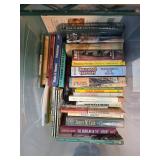 Miscellaneous Books in Plastic Bin
