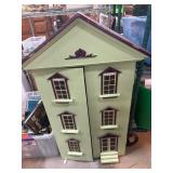 Wooden Dollhouse With Furniture Included
