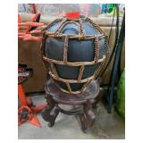 Decorative Ceramic Vase with Woven Rattan Wrap