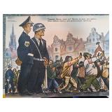 Soviet Propaganda Poster Depicting Protest Scene
