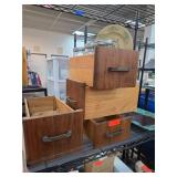 Wooden Drawers with Metal Handles