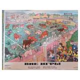 Russian Cartoon Poster Featuring Soccer Game